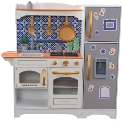 Bucataria de joaca pentru copii Mozaic cu Frigider magnetic - Mosaic Magentic Play Kitchen Kidkraft